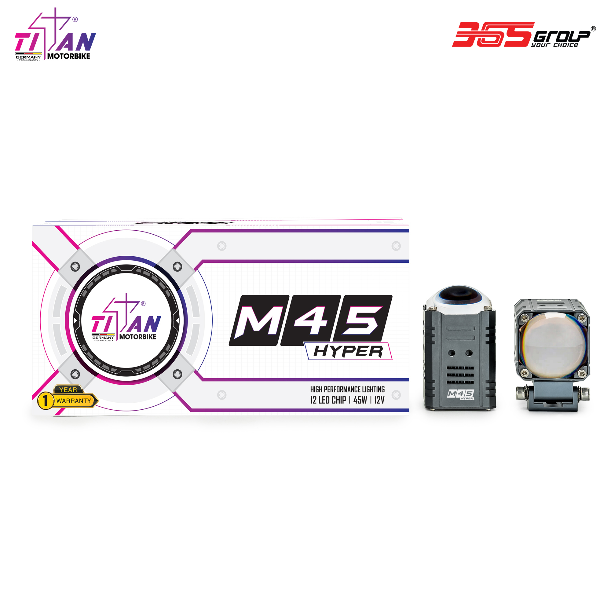 ĐÈN TRỢ SÁNG TITAN MOTO M45 HYPER