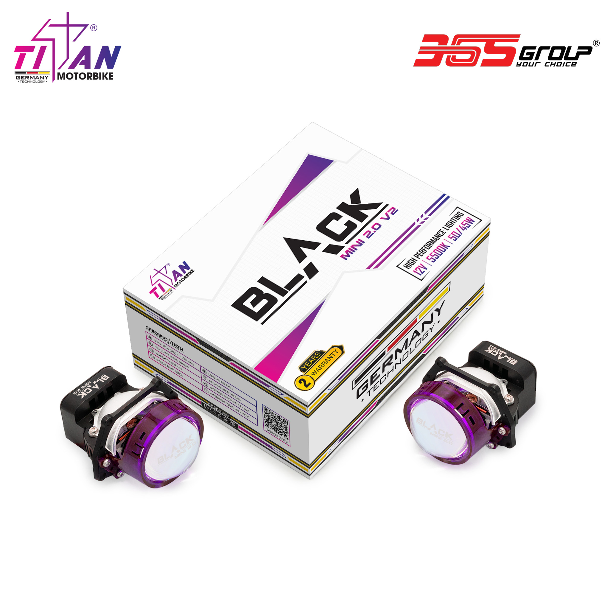 BI LED TITAN MOTO BLACK MINI 2.0 VERSION 2